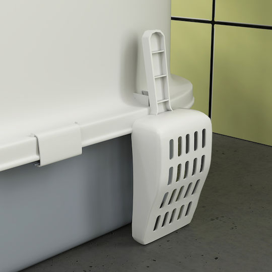 Pawhut Τουαλέτα Γάτας Κλειστή Γκρι Μ31 x Π31cm