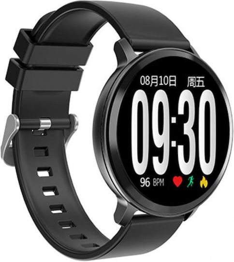 Kingwear S8 42mm Smartwatch mit Pulsmesser (Schwarz)