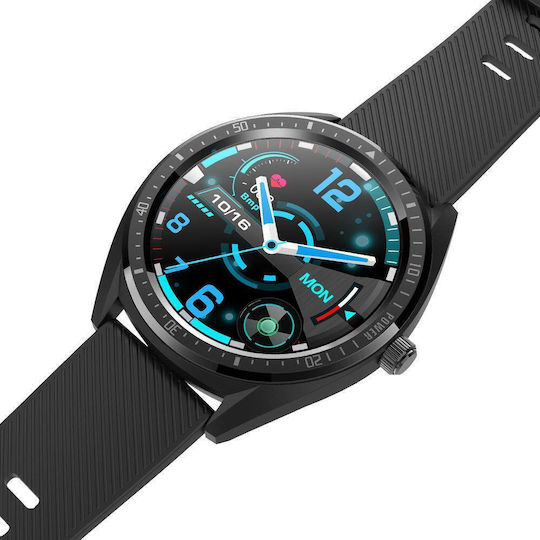 Kingwear KW32 Aluminium 45mm Smartwatch with Heart Rate Monitor (Black)