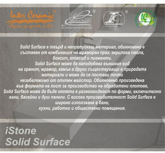 Inter Ceramic Icm 7205 Spiegel Badezimmerrahmen Istone Solid Surface