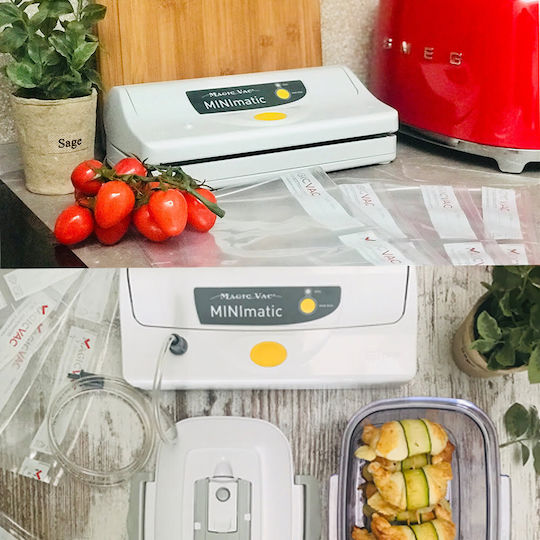 Vakuumierer Magic Vac Minimatic Trocken Nass Marinieren Weiß