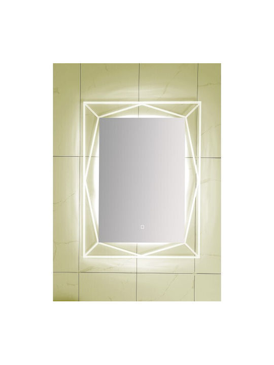 Inter Ceramic Carla Icl 1503 Mirror Bathroom Led Lighting Touch Screen Changeable Colors