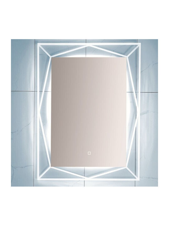 Inter Ceramic Carla Icl 1503 Mirror Bathroom Led Lighting Touch Screen Changeable Colors