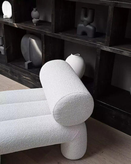 Foku Chair Bouclé Alb 92x60x70cm