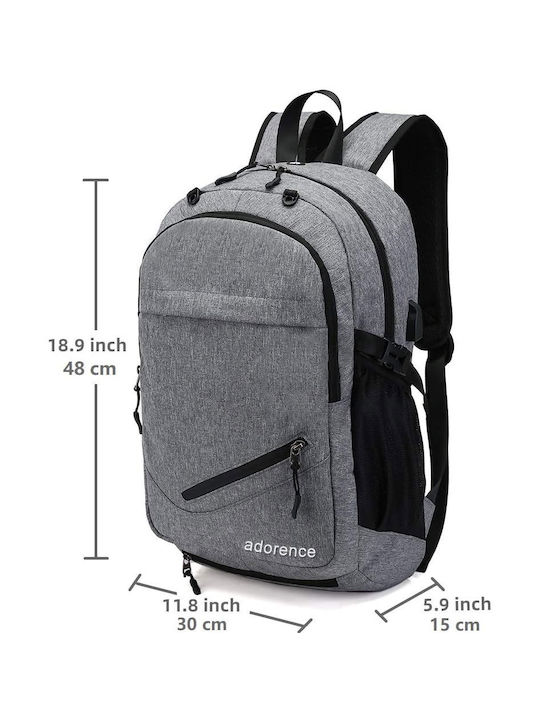 Adorence Football Backpack Gray