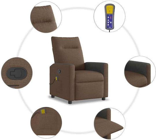 Relax Armchair Massage with Footstool Coffee 69x86x100cm