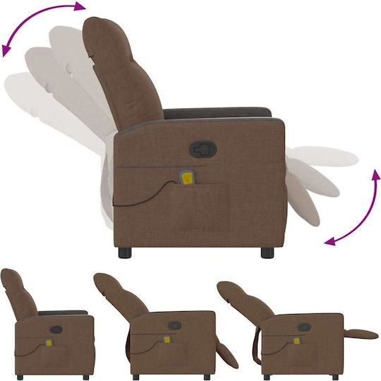 Relax Armchair Massage with Footstool Coffee 69x86x100cm