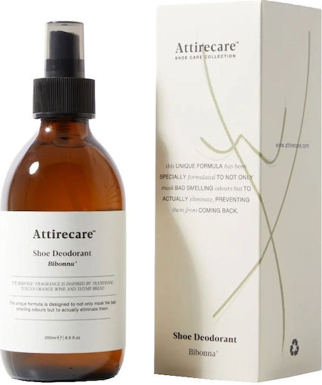 Spray deodorant natural pentru încălțăminte Attirecare Bibonna 250 ml