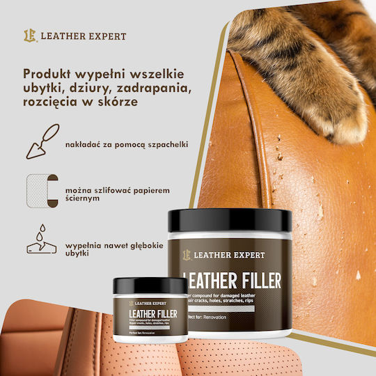 Lederfüller Weißer Kitt 50 ml Lederexperte Le-10-fw50