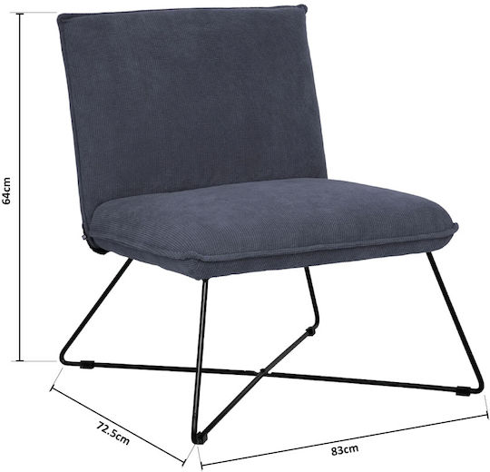 A-S Moana Πολυθρόνα Grey 83x75.5x64cm