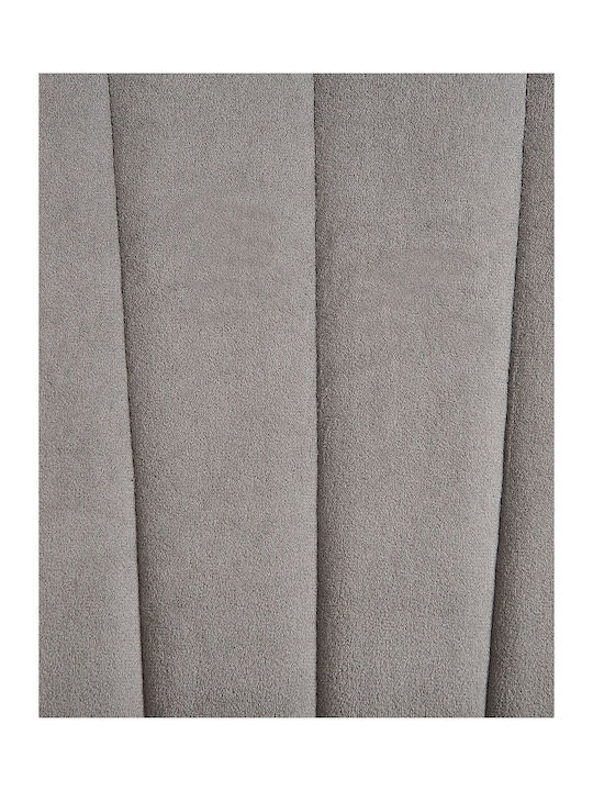Rocking Armchair Swivel with Footstool Szary 40x40x82cm