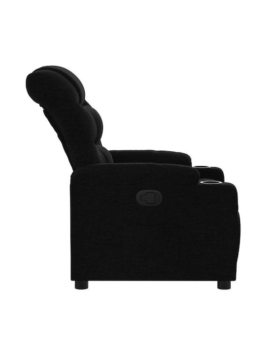 Relaxsessel mit Fußhocker Black 75.5x93x99.5cm