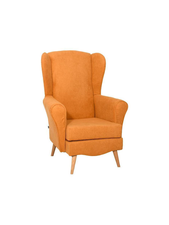 Classic Ohrensessel Gelb 80x80x114cm