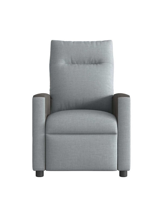 Πολυθρόνα Relax με Υποπόδιο Ανοιχτό Γκρι 50x54x100cm