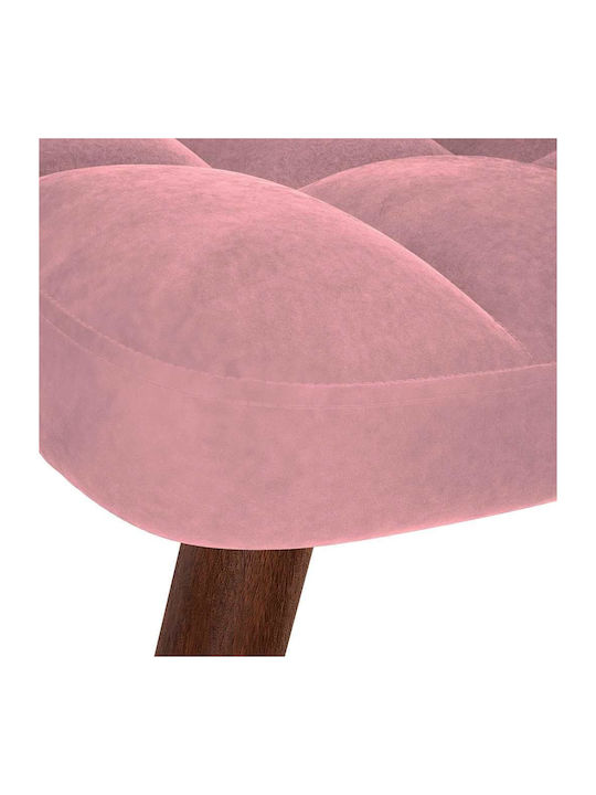 Rocking Armchair with Footstool Pink 61x78x98cm