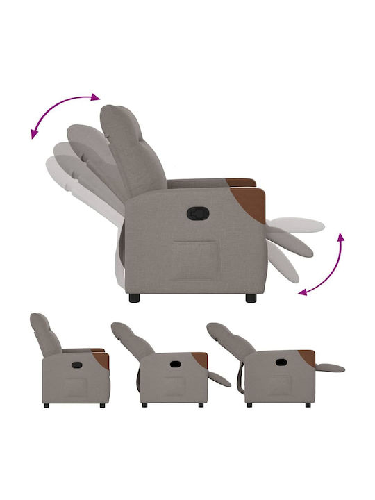 Relax Armchair with Footstool Taupe 50x54x100cm