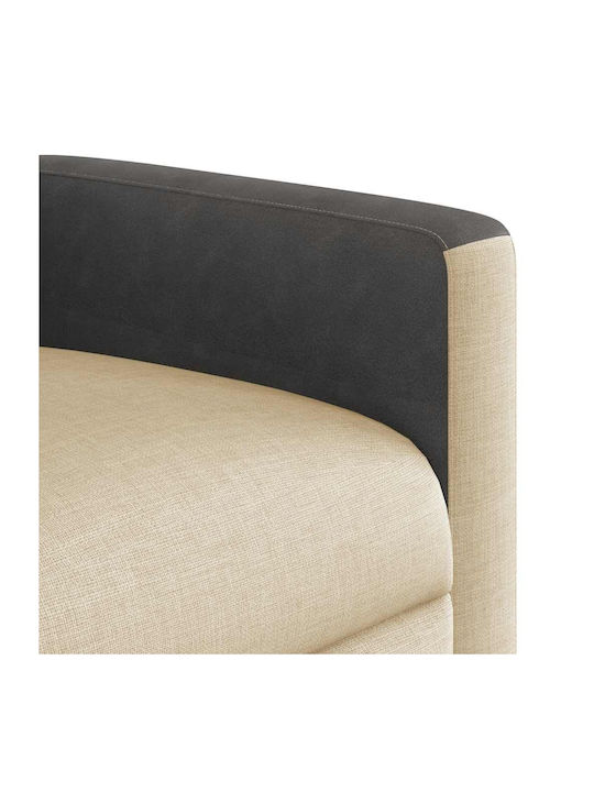 Πολυθρόνα Relax Massage με Υποπόδιο Κρεμ 50x54x100cm