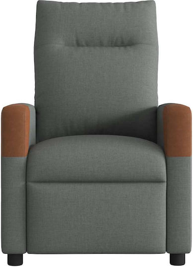 Dunkel Relaxsessel mit Fußhocker Dark Grey 50x54x100cm