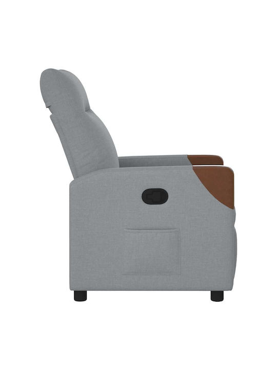 Relax Armchair with Footstool Light Grey 50x54x100cm