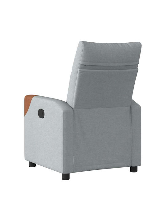 Relax Armchair with Footstool Light Grey 50x54x100cm