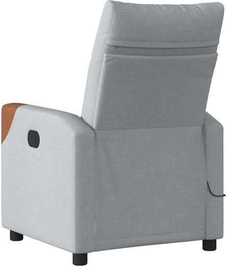Fotoliu Relax Masaj cu Puf Gri deschis 50x54x100cm