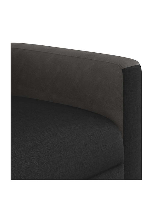 Relax Armchair with Footstool Black 50x54x100cm