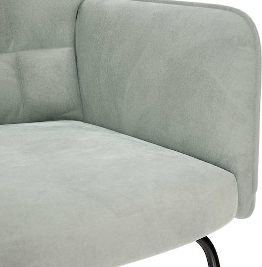 С поставка за крака Кадифен Светло сиво 61x78x98см