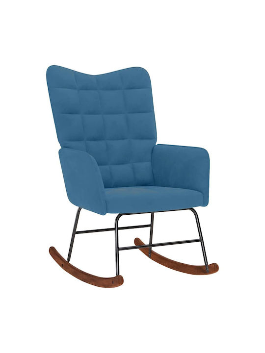 С поставка за крака Кадифен Синьо 61x78x98см