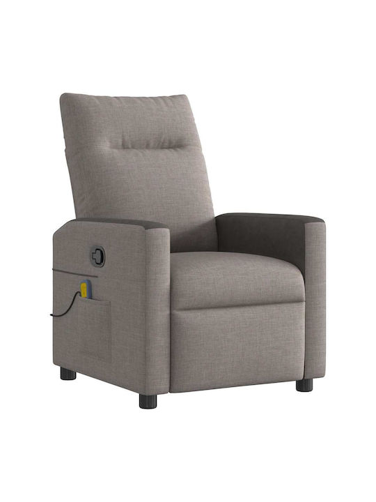 Relax Armchair Massage with Footstool Taupe 50x54x100cm