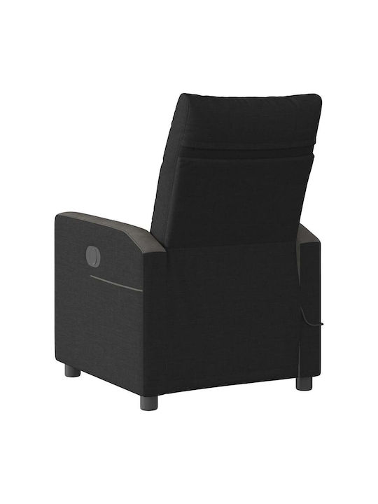 Relax Armchair Massage with Footstool Black 50x54x100cm