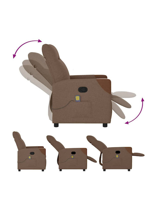 Relax Armchair Massage with Footstool Coffee 50x54x100cm