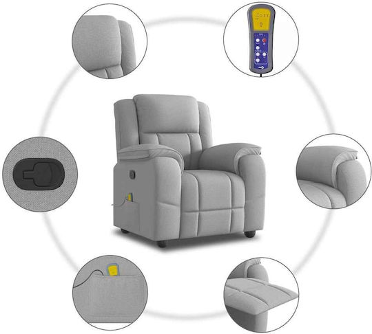 Relaxsessel Friseurwaschbecken Grey 96x99x102cm