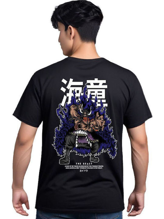 Pop Culture T-shirt One Piece Μαύρο 64000p Kaido