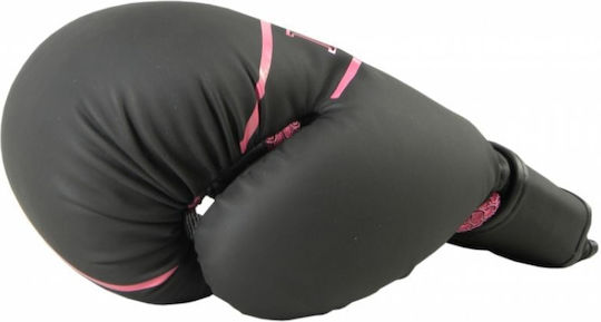 Sport Masters Boxing Gloves made of Synthetic Leather for Match Black/Pink