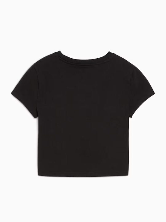 Wardrobe Cut Out Bluze Damă Crop Tricou Negru