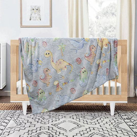 Lino Home Decke Kinderbett Vlies Gray 110x150cm