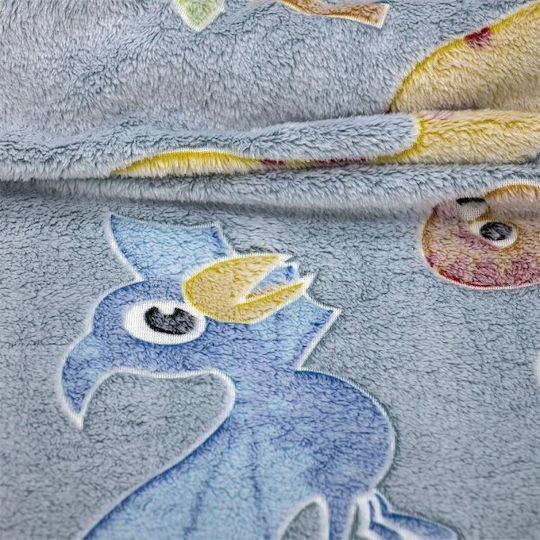 Lino Home Decke Kinderbett Vlies Gray 110x150cm