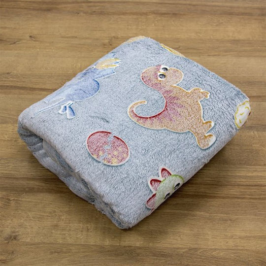 Lino Home Decke Kinderbett Vlies Gray 110x150cm