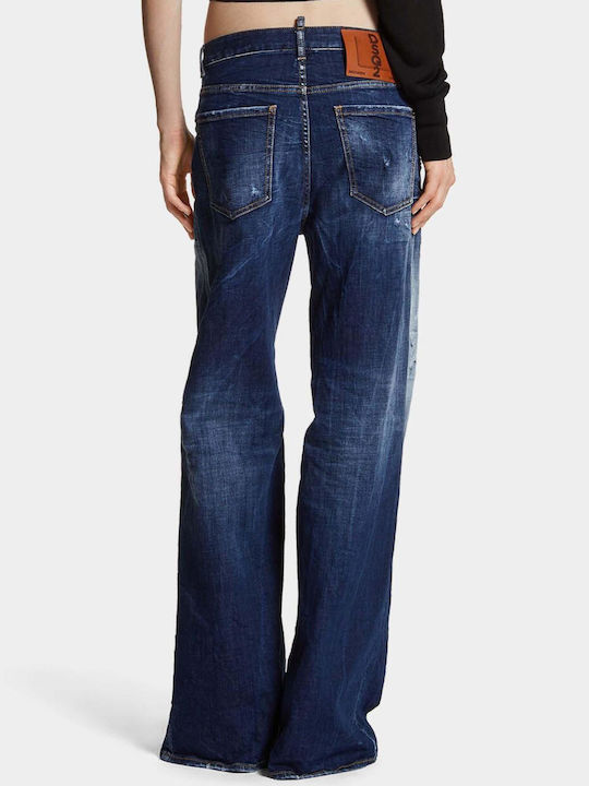 Dsquared2 Traveller High Waist Women's Jean Trousers with Rips