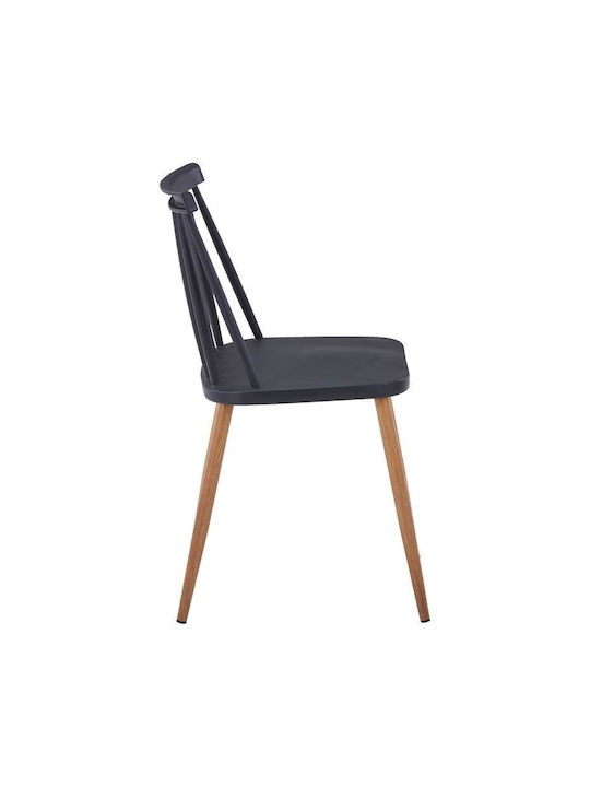 Aurora I Dining Room Polypropylene Chair Black-natural 43x48x79cm