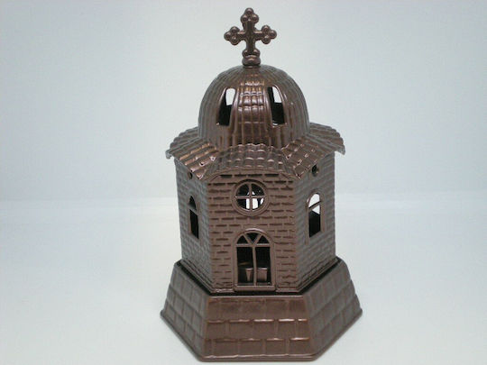 Metal Hexagonal Church Vigil Oil Lamp 1 Piece Bronze