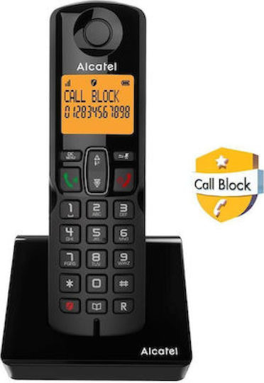 Alcatel S280 Ασύρματο Τηλέφωνο με Ελληνικό Μενού Μαύρο