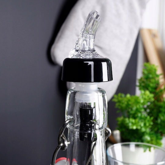Excellent Houseware Beverage Dispenser Plastic Stainless Steel 4x4.5 Cm 30 Ml White Black