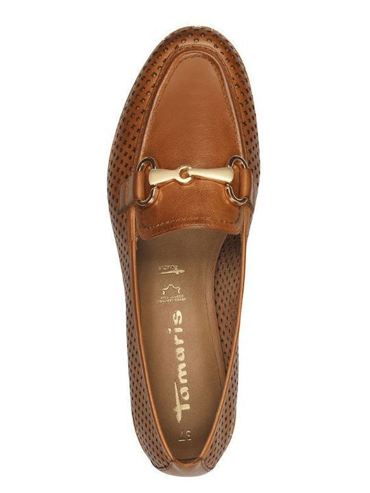 Δερμάτινα Γυναικεία Loafers σε Ταμπά Χρώμα