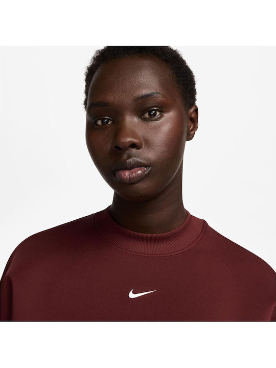 Dri-Fit Μακρύ Γυναικείο Φούτερ Μπορντό