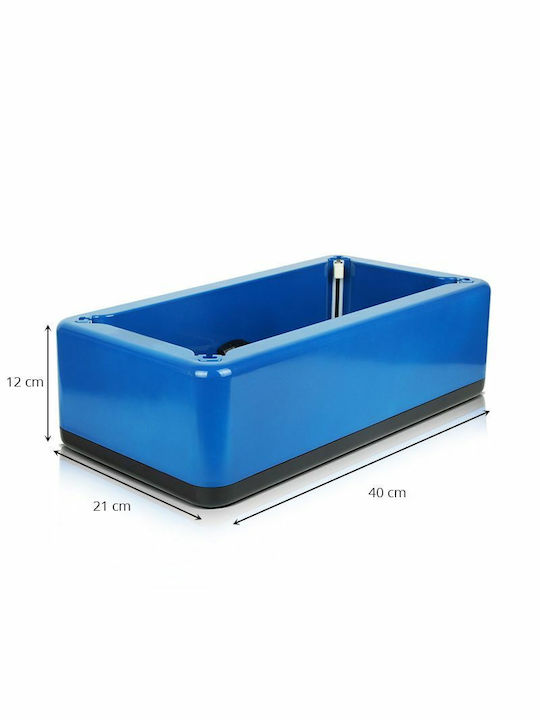 Automatischer Schuhüberzieher-Spender Blau