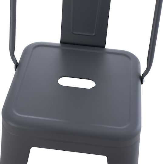 Табуретка Бар За външна употреба Melita-pro Сив 1бр 43x43x88см