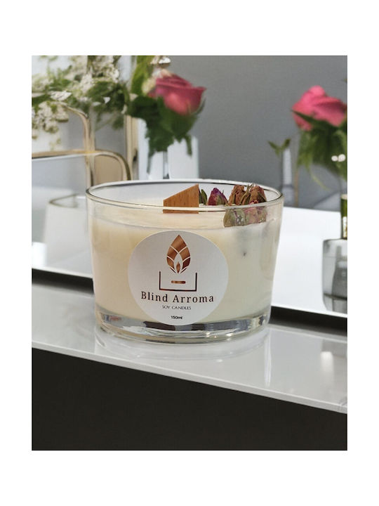 Leather Creations XK Aromatisches Soja-Kerze im Gefäß mit Rose Parfüm 22gr