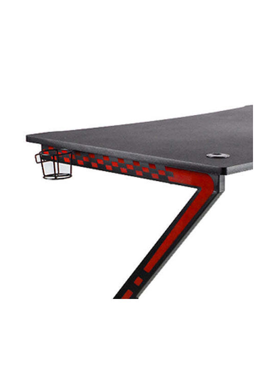 Γραφείο Gaming Ξύλινο Black-red 116x75x75εκ.
