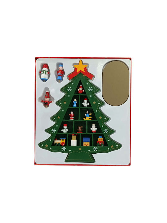 Decorațiune de Crăciun Lemn Braduleț Împodobit
